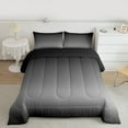 thumbnail image 2 of Homewish Modern Abstract Art Bedding Comforter Set,Minimalist Theme Twin Comforter Sets,Gray Black Ombre Bedding Set For Girls Kids,Ultra Soft Home Decor Reversible,2 Pieces, 2 of 8
