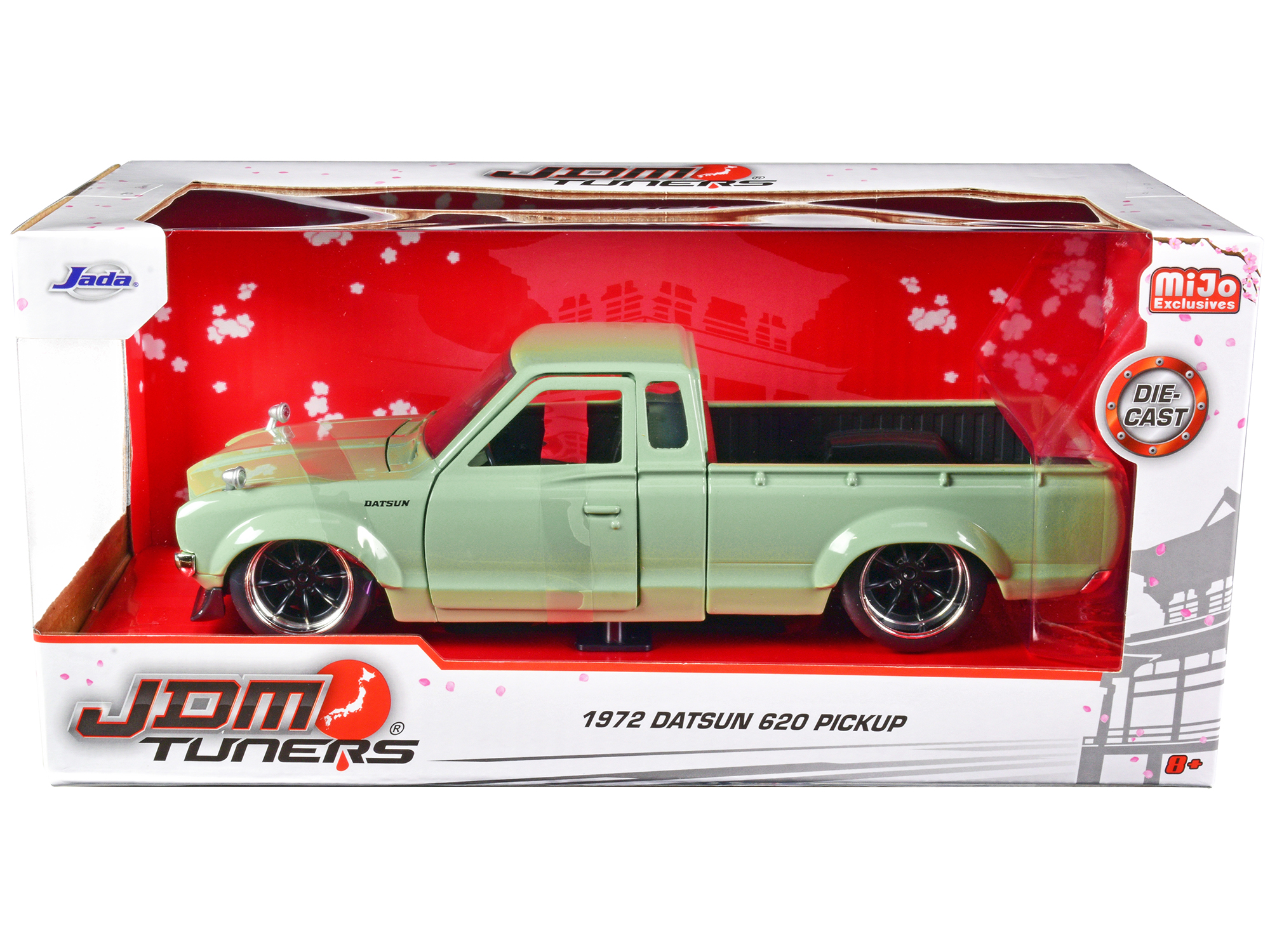 Diecast 1972 Datsun 620 Pickup Truck Light Green "JDM Tuners" Series 1/