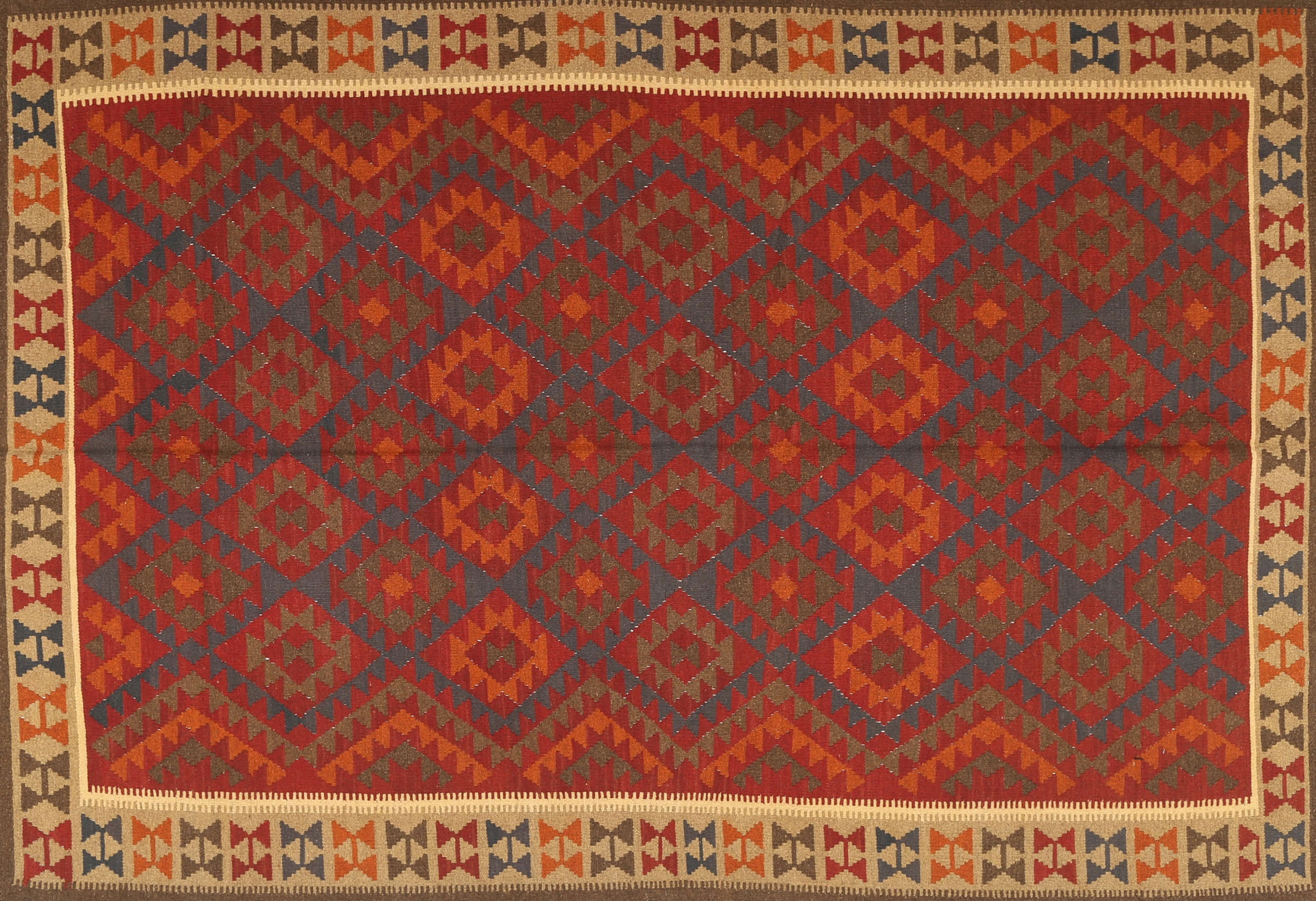 Ahgly Company Indoor Rectangle Contemporary Neon Red Oriental Area Rugs ...