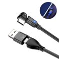 thumbnail image 2 of 180-degree Bending Data Cable PD60W Low Power Consumption Fast Charging Cable A+C to C Two-in-one Data Cable with Fast Transmission LED Indicator for Mobile Phone Notebook, 2 of 10