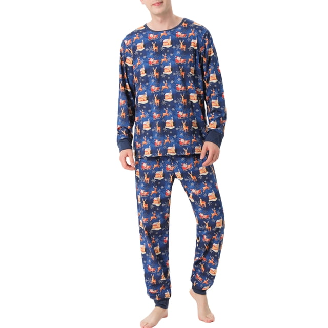 Kmbangi Christmas Family Matching Pajamas, Reindeer Tops with Pants/Jumpsuit