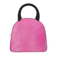 thumbnail image 3 of YFYANG Portable Waterproof Insulated Lunch Bag, Pink Textured Background Reusable Cooler Bag / Picnic Bag for Adults Teens, 3 of 9