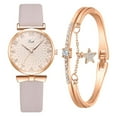 thumbnail image 2 of Pulseras para mujer, regalos para mujer, relojes para mujer, conjunto de pulseras con flores, reloj de pulsera para mujer, reloj casual de cuero de cuarzo para mujer, 2 of 2