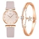 thumbnail image 2 of Pulseras para mujer, regalos para mujer, relojes para mujer, conjunto de pulseras con flores, reloj de pulsera para mujer, reloj casual de cuero de cuarzo para mujer, 2 of 2
