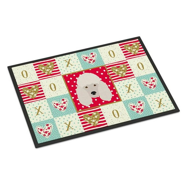 Carolines Treasures CK5229JMAT Tapis Intérieur Ou Extérieur 24 x 36 Po. Poodle Love