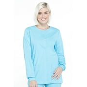 Cherokee Women's Snap Front Scrub Jacket with 3 Pockets and Knit Cuff - WW340