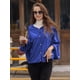 thumbnail image 2 of Poncho Coat Miss Shorthair con forma de chal, azul, 100 cm de largo, 2 of 7