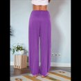 thumbnail image 4 of Pantalones Harén con Abertura Alta para Mujer, Pantalones Harén Hippies. Púrpura XL, 4 of 6
