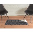 thumbnail image 3 of HomeRoots 512358 2 x 3 ft. Black & Gray Wool Geometric Hand Woven Rectangle Area Rug with Fringe, 3 of 5