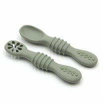 ACDANC 1Set Baby Spoon Food Grade Non-Deformable Silicone Toddler Feeding Training Spoon Utensils for Kids Silicone Baby Spoons