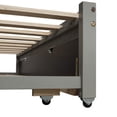 thumbnail image 7 of Extendable Daybed with Trundle Beds, Wood Daybed Frame with Pull Out Trundle, Twin to King Design Extending Daybed for Kids Girls Boys Teens Adults, No Box Spring Required, Gray, 7 of 7