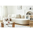 thumbnail image 2 of US Pride Furniture 90.2 inch Elegant Half Moon Design Curved Luxury 4-Seat Sofa with High-Density Foam Filled Ivory, 2 of 9