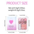 thumbnail image 3 of 8 Color Heart Eyeshadow And Highlighter Natural Three And Long Lasting Fine Glitter Eyeshadow, Mothers Day Makeup Eye Shadow, 3 of 9
