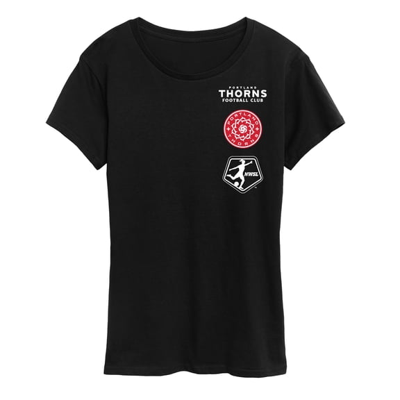 National Women's Soccer League - Portland Thorns Stacked Logos Short Sleeve Graphic T-Shirt