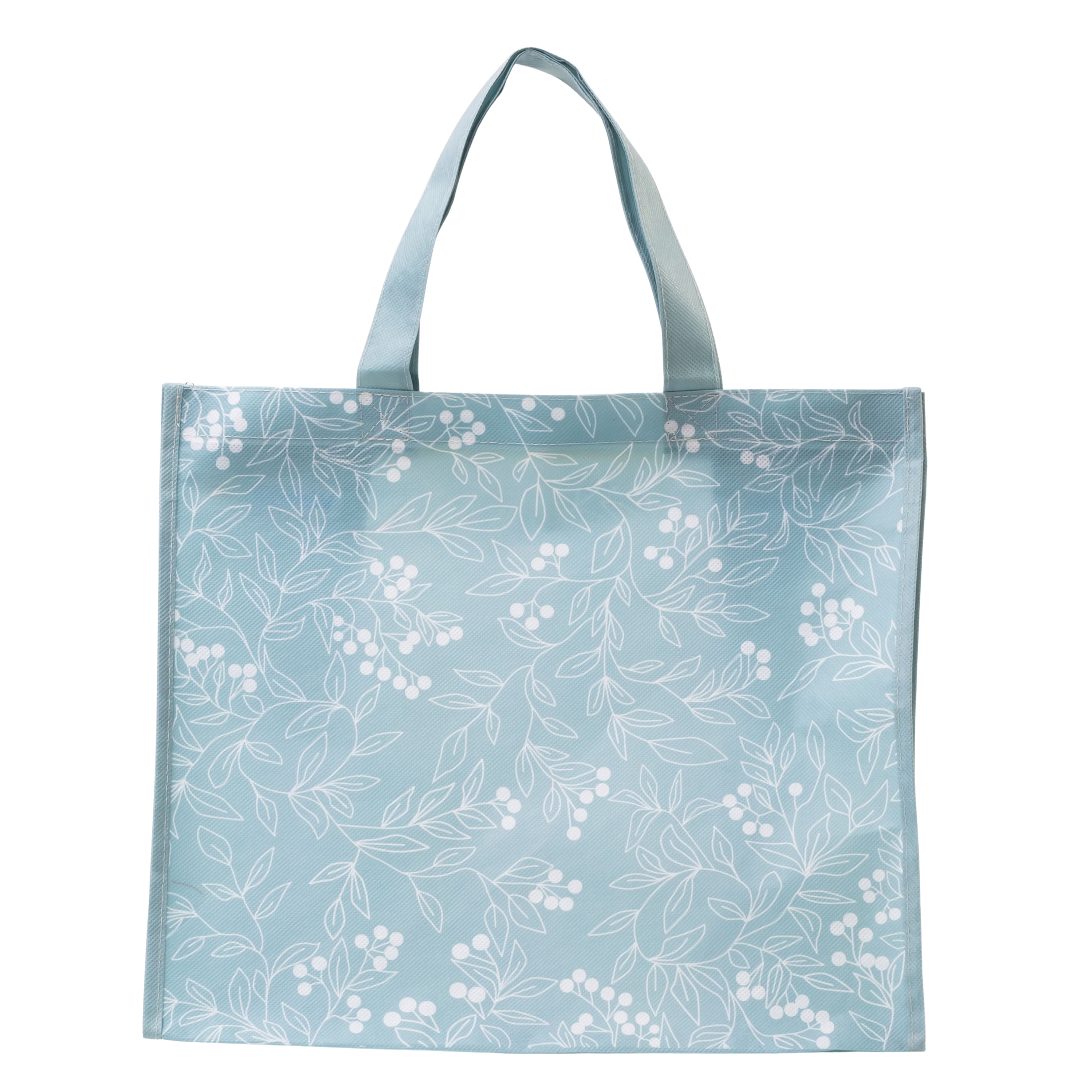 Reusable Grocery Bag with Bottle Holder , Reusable Shopping Bag for groceries, Multipurpose Tote Bag Winter Design, Winter Reusable Grocery Bag