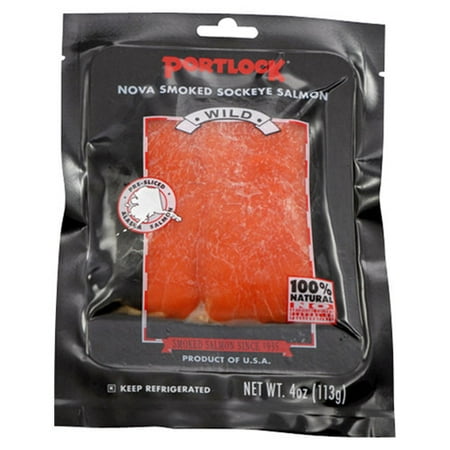 Portlock Wild Nova Smoked Sockeye Salmon, 4 oz