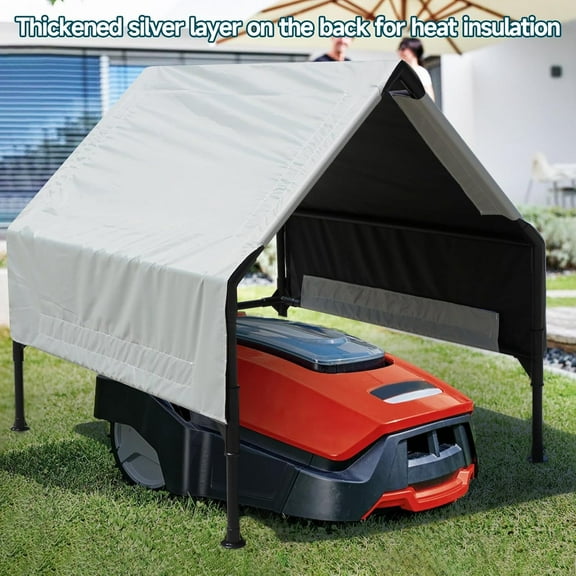 Robot Mower Garage -  Water-Proof and -Proof Polyester Oxford Cover for All Types of Remote Control Lawn Mowers (Large Size, 32" x 28" x 24")