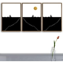 IDEA4WALL 3 Piece Framed Canvas Wall Art for Living Room, Bedroom Nordic Simple Style Canvas Prints for Modern Home Decoration Ready to Hang