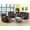 Brown, variant on Golden Furniture 3 Piece Contemporary Faux Leather Reclining Living Room Set Black
