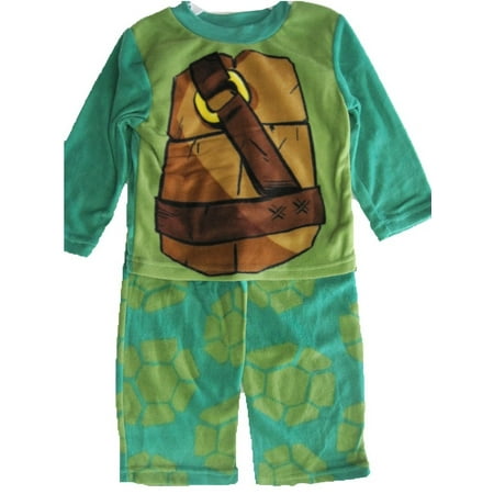 Little Boys Green Ninja Turtles 2 Pc Pajama Set 4-6