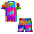 thumbnail image 2 of Vedolay Men Short Sets Outfits 2 Piece Mens Tshirt and Shorts Set 2 Piece Outfits Casual Summer Tracksuits Set with Pocket,Red XXL, 2 of 4