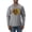 Heather Grey, variant on Sunflower Animal Print Fashion Mens Long Sleeve Shirt, Charcoal, Large