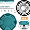thumbnail image 6 of Walchoice Mixing Bowls with Lids Set of 5, Stainless Steel Nesting Bowls for Baking Serving Preparing, Include 7/3.5/2.5/2/1 QT Metal Bowls - Dark Blue, 6 of 7