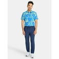 thumbnail image 3 of Birdie Bound Men's Jungle Glow Print Polo Shirt, Sizes S-3XL, 3 of 5