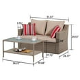 thumbnail image 4 of 7-Pieces Wicker Patio Conversation Set with Beige Cushions 00011, 4 of 6