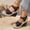 Black, variant on Women's Non Slip Denim Wedge Sandals Peep Toe Plus Size Spring Summer Trendy Comfortable Casual Beach Shoes Blue 37