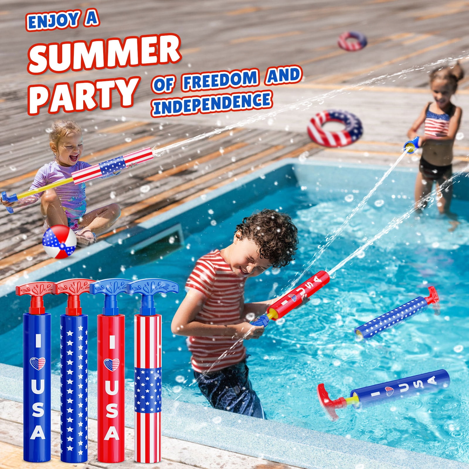 Water Toys - 2026 New  Water Soaker Toy Squirt Water Soaker, Outdoor Water Spray Sprinkler, Swimming Beach Garden Game Toys for Boys and Girls (6 PCS)