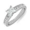 thumbnail image 2 of Moissanite Engagement Ring 1.75 Princess Cut Moissanite Diamond Ring On 10K White Gold, 2 of 2