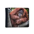 thumbnail image 1 of m  Animal Orang-utan Flip Bifold Faux Leather Wallet  Multi-Function Card Purse, 1 of 4