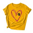 thumbnail image 4 of Posijego T-Shirts Graphiques Cœur pour Femmes Saint-Valentin Manches Courtes T-Shirts d'Été Mignons Col Rond Décontractés, 4 of 4
