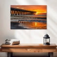 thumbnail image 2 of Elephant Stock Sunrise In Wrightsville Dock Wall Art - Horizontal Canvas Wall Art - Living Room Wall Decor - Nautical Canvas - Gray And Orange Decor - 24" x 16", 2 of 8