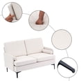 thumbnail image 5 of uhomepro Love Seats, Mid Century Sectional Fabric Sofa, Modern Couch Upholstered Sofas with 2 Pillow, Loveseat Sofa Couch for Small Spaces, Creamy White, 5 of 13