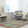 thumbnail image 7 of Crayola Multi Plaid 3'3" x 5' Multicolor Area Rug by Well Woven, 7 of 7