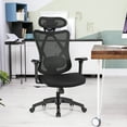thumbnail image 2 of Costway Chaise de Bureau Ergonomique Dossier Haut en Maille avec Support Lombaire Réglable, 2 of 10
