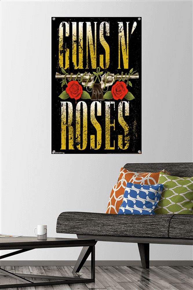 Guns N' Roses - Stacked Logo Wall Poster with Push Pins, 22.375" x 34"