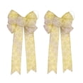 thumbnail image 1 of 2Pack Christmas Tree Topper Bow,11.8 x 15.4 inch Burlap Lighted Bow Xmas Wreath Burlap Bow LED Lights Bow Winter Door Wall Decor Christmas Tree Topper for Indoor Outdoor Winter Xmas Decoration, 1 of 9