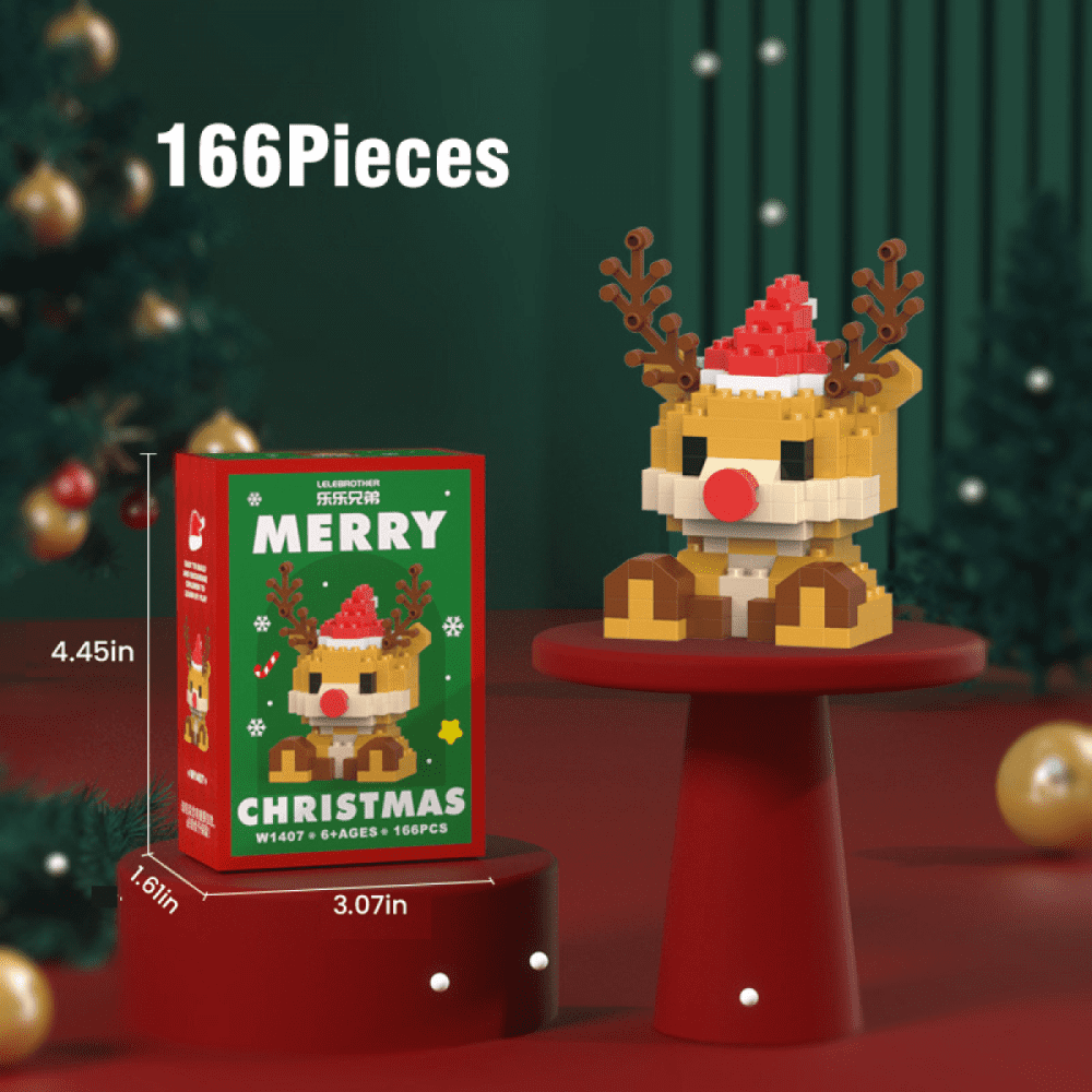 Ensemble de blocs de construction de Noël - Sac cadeau du Père Noël Ensemble de blocs de construction de Noël - Sac cadeau du Père Noël