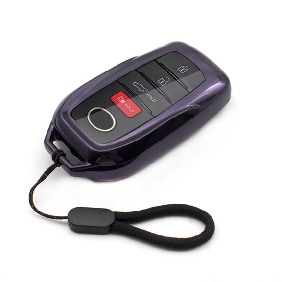 Compatible with Toyota Tacoma Venza Corolla Grand Highlander Prius Land Cruiser Sienna Sequoia Tundra Crown RAV4 Prime Silver TPU Key Fob Cover Case Remote Holder Protector Sleeve Accessories