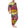 thumbnail image 2 of Yiaed Beautiful African Woman Print Men’s Pajamas Set - Long Sleeve Button Down Sleep Shirt and Pajama Bottoms Sleepwear Set Mens Pjs Sets Men's Pajama Bottoms-Small, 2 of 7