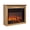 Powder Coated + Electric + Antique brown + 400 + Vent Free + Insert + Particle Board + Electric, variant on Multicolored Flame 28 Inch Electric Fireplace Insert for Wall or Furniture, Antique Black Tempered Glass and Sheet Metal, Heats Up to 400 Sq Ft