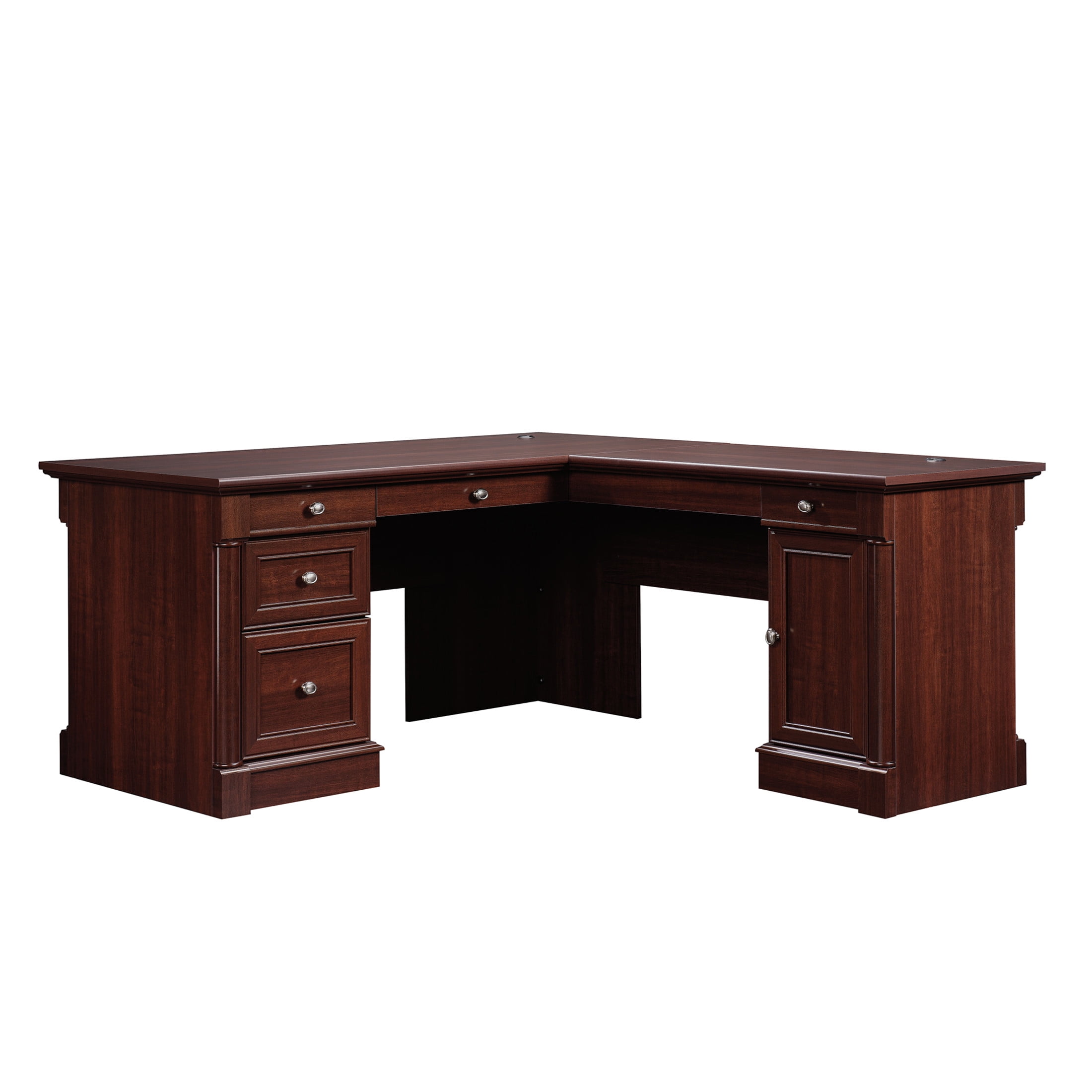 Sauder Palladia Contemporary L-Shape Computer Desk, Select Cherry Finish
