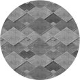thumbnail image 1 of Ahgly Company Machine Washable Indoor Round Transitional Carbon Gray Area Rugs, 4' Round, 1 of 7
