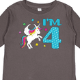 thumbnail image 4 of Inktastic I'm Four Unicorn 4th Birthday Boys or Girls Long Sleeve Toddler T-Shirt, 4 of 5