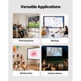 thumbnail image 2 of VEVOR Projector Screen with Stand, 80 Inch 160° Wide Angle Indoor Outdoor Projection Screen, 16:9 4K HD Wrinkleless Portable Dual-Stand Screens with Carry Bag, for Movie Home Theater Presentation, 2 of 9