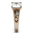 thumbnail image 3 of Two-Tone IP Rose Gold Stainless Steel Ring with AAA Grade CZ in Clear for Women Style TK1059, 3 of 3
