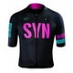 thumbnail image 2 of Maillot de ciclismo BIEHLER SYNDICATE para hombre, manga corta, color negro y rosa, ligero y transpirable, maillot de ciclismo profesional, 2 of 5